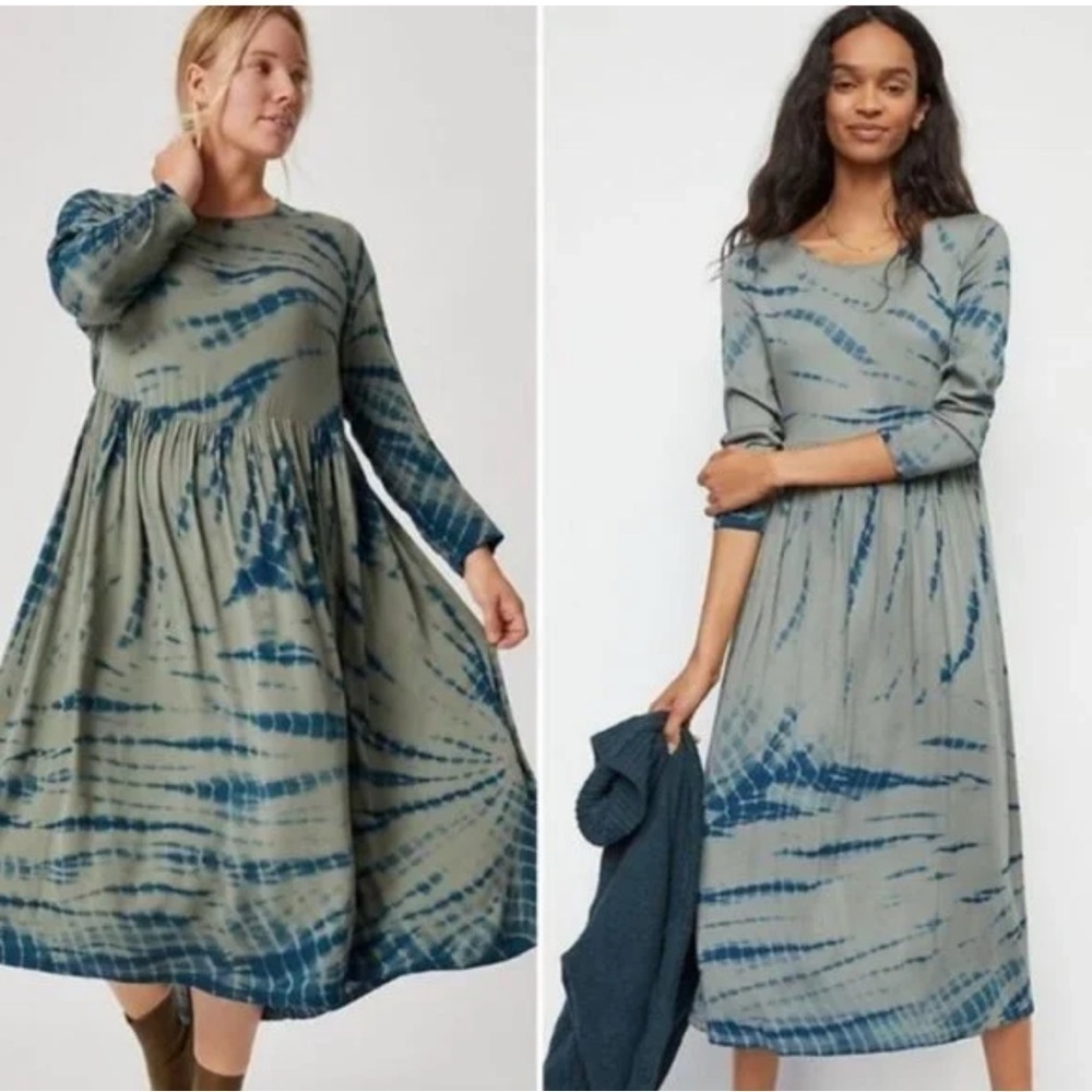 Anthropologie Dolan Eliska Tie-Dye Maxi Dress size medium soft relaxed